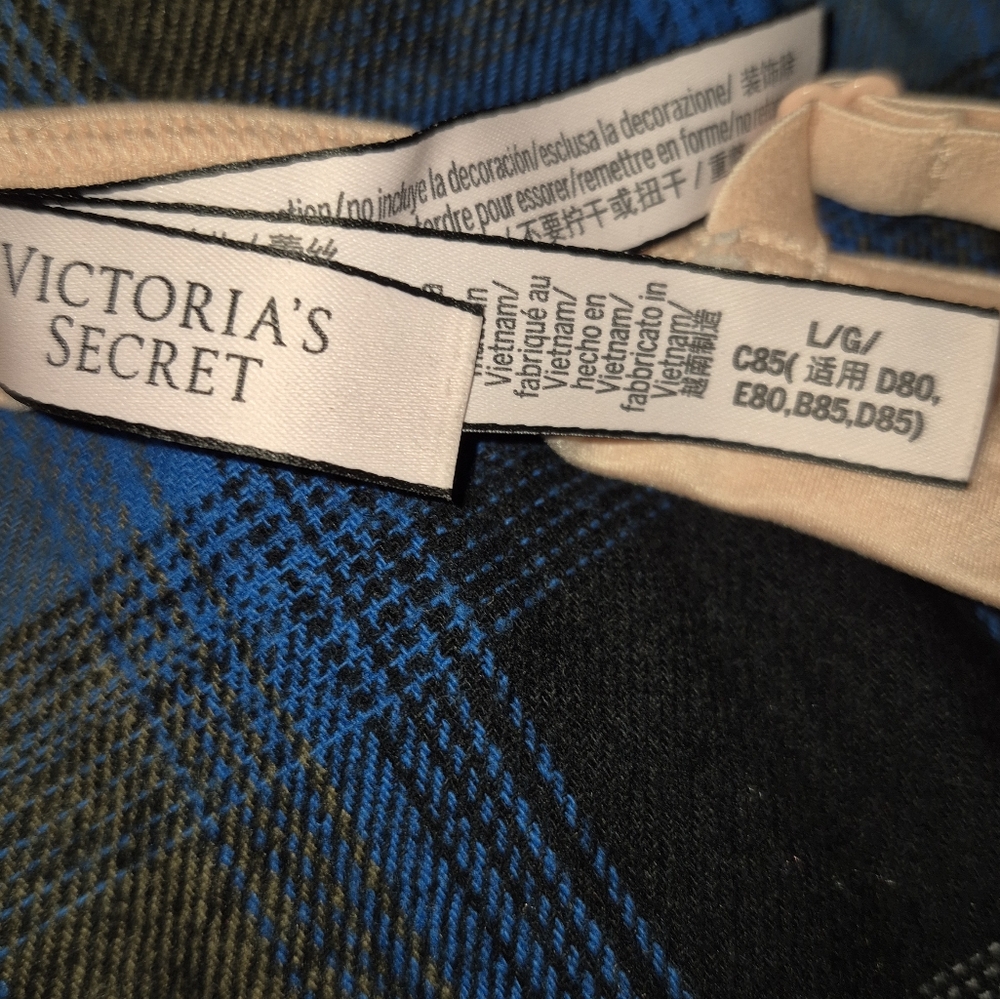 Nwot Victorias Secret Body Sexy High Neck Mesh & Floral Lace Bralette Large - Picture 4 of 4